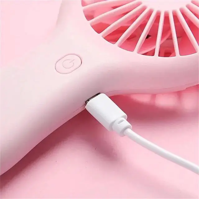 Alt view image 2 of 4 - Handheld Fan, 2Pcs Small Handheld Fan Mini Rechargeable USB Pocket Student Office Desktop Portable,for Outdoors/Travel/Camping(Green)