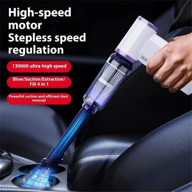 Alt view image 4 of 7 - Rechargeable Multi-Speed Portable Fan & Polisher for Home, Car, and Electronics Cleaning Handheld Augmenter Fan Vacuum Combined