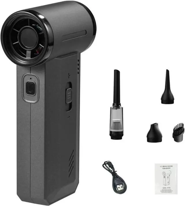 Main image of Rechargeable Multi-Speed Portable Fan & Polisher for Home, Car, and Electronics Cleaning Handheld Augmenter Fan Vacuum Combined