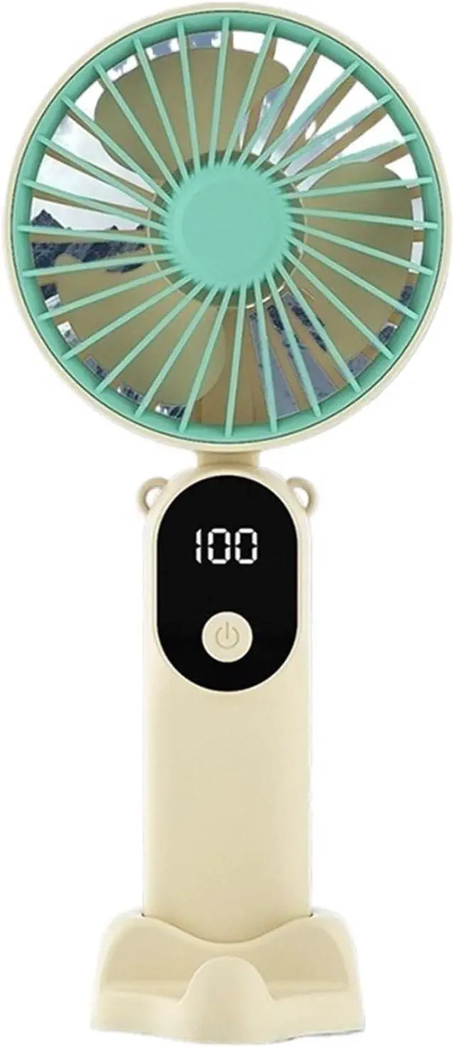 Main image of Handheld Fan, Handheld Fan Digital Display Foldable 6 Speed Large Wind,for Outdoors/Travel/Camping(White)