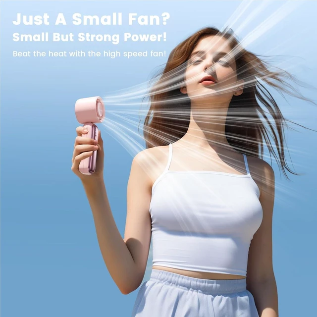 Alt view image 2 of 6 - Handheld Fan, Portable Handheld Fan Pocket Small Fans With Air Turbo Tech,for Outdoors/Travel/Camping
