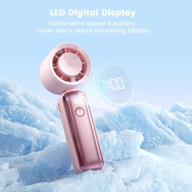 Alt view image 4 of 6 - Handheld Fan, Portable Handheld Fan Pocket Small Fans With Air Turbo Tech,for Outdoors/Travel/Camping