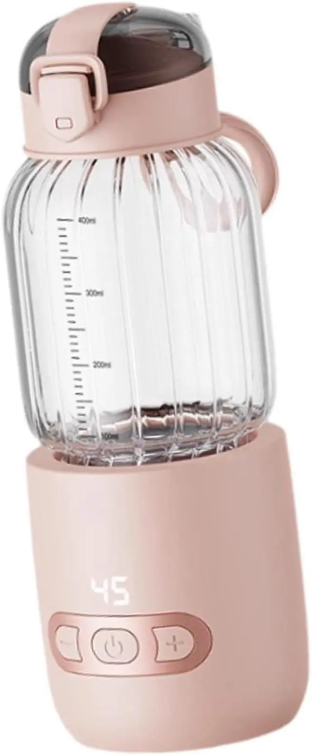 Alt view image 6 of 7 - Portable Milk Warmer Electric Water Bottle Picnic 250ml, Pink 400ml