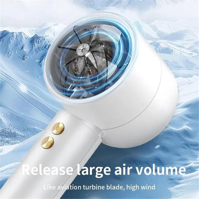 Alt view image 2 of 4 - Handheld Fan, 100 Speed High-speed Handheld Fan Usb Rechargeable Mini Portable,for Outdoors/Travel/Camping(Black)