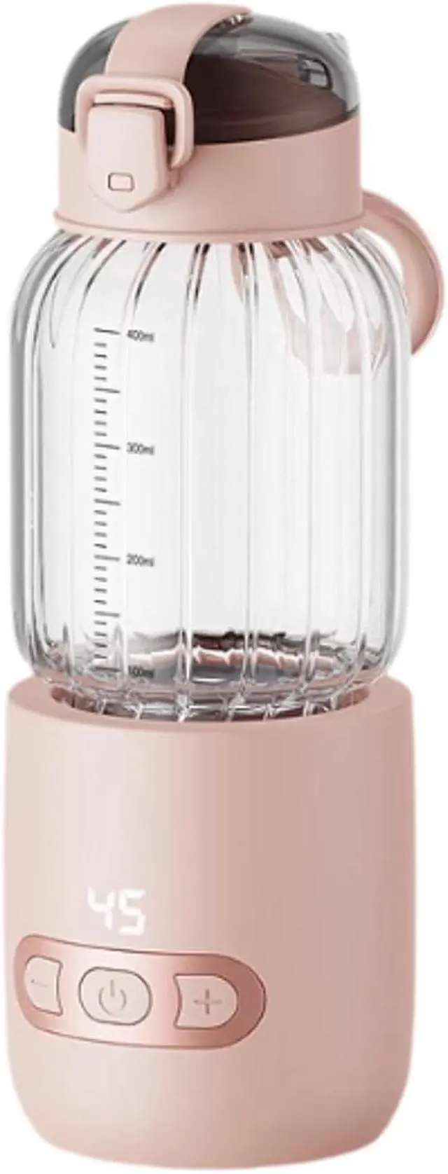 Alt view image 7 of 7 - Portable Milk Warmer Electric Water Bottle Picnic 250ml, Pink 400ml