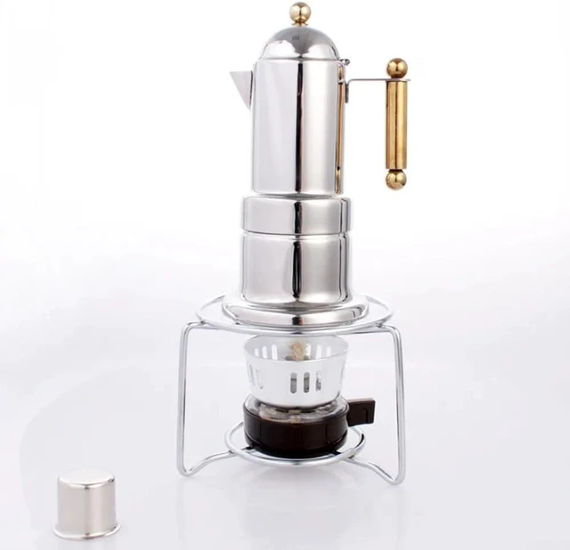 Alt view image 3 of 7 - Compact Coffee Pot Stove Stand for Moka Pots and Kettles, Stainless Steel Gas Burner Support for Efficient Outdoor Cooking, Silver