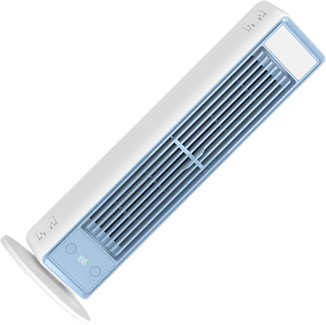 Main image of Rechargeable Battery Operated Bladeless Standing Fan Type C Charging Wall Mount and Tabletop Design Texture USB Desk Fan