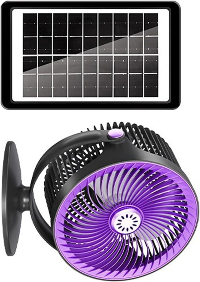 Alt view image 3 of 7 - Sun USB Fan with 5 Wind Modes Quiet Great for Home Use Compact Sun Powered Fan Lightweight