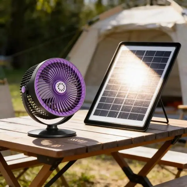 Alt view image 2 of 7 - Sun USB Fan with 5 Wind Modes Quiet Great for Home Use Compact Sun Powered Fan Lightweight