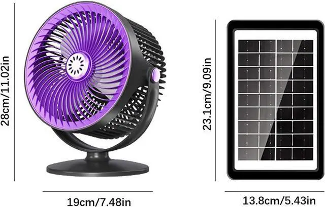 Alt view image 4 of 7 - Sun USB Fan with 5 Wind Modes Quiet Great for Home Use Compact Sun Powered Fan Lightweight