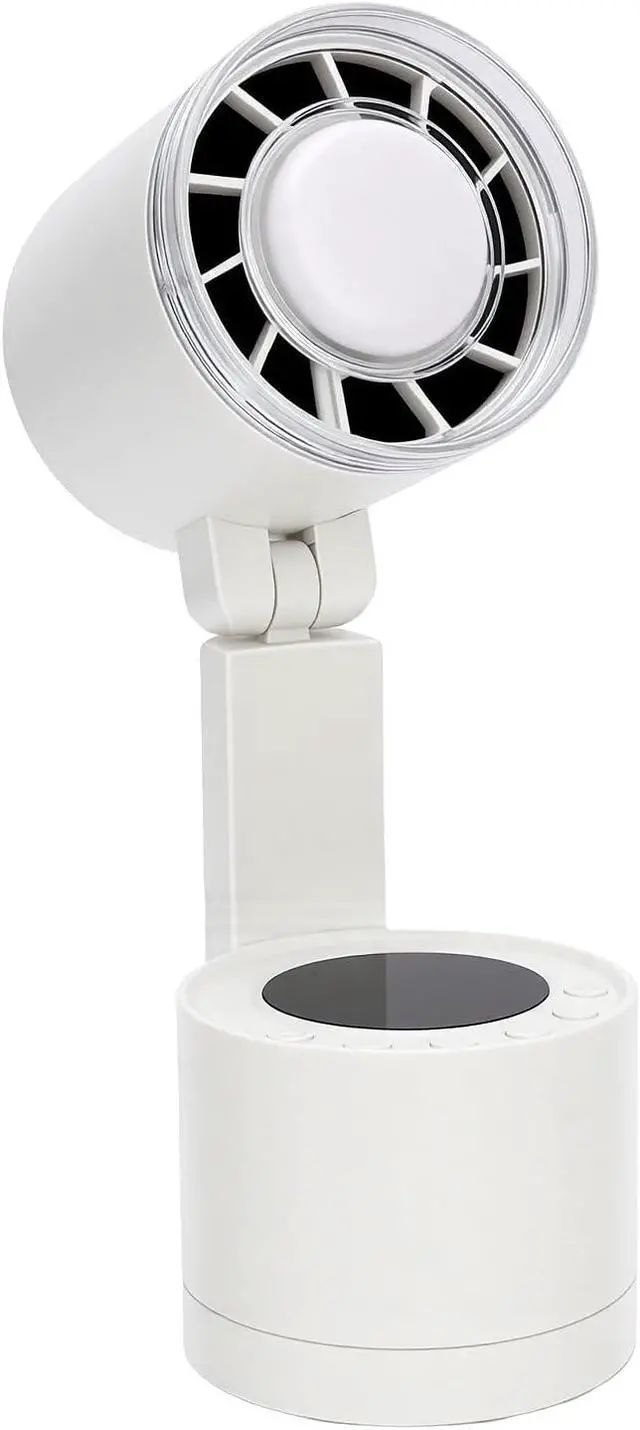 Alt view image 2 of 7 - Luqeeg USB Desk Fan Portable Rechargeable with LED Light Adjustable Wind Speeds for Bedroom Office Gym 7200mAh Battery