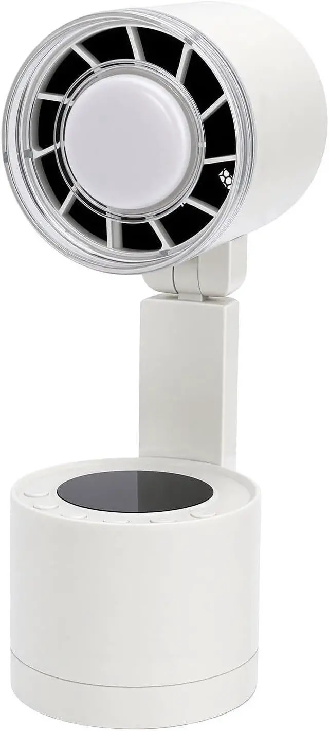 Alt view image 5 of 7 - Luqeeg USB Desk Fan Portable Rechargeable with LED Light Adjustable Wind Speeds for Bedroom Office Gym 7200mAh Battery