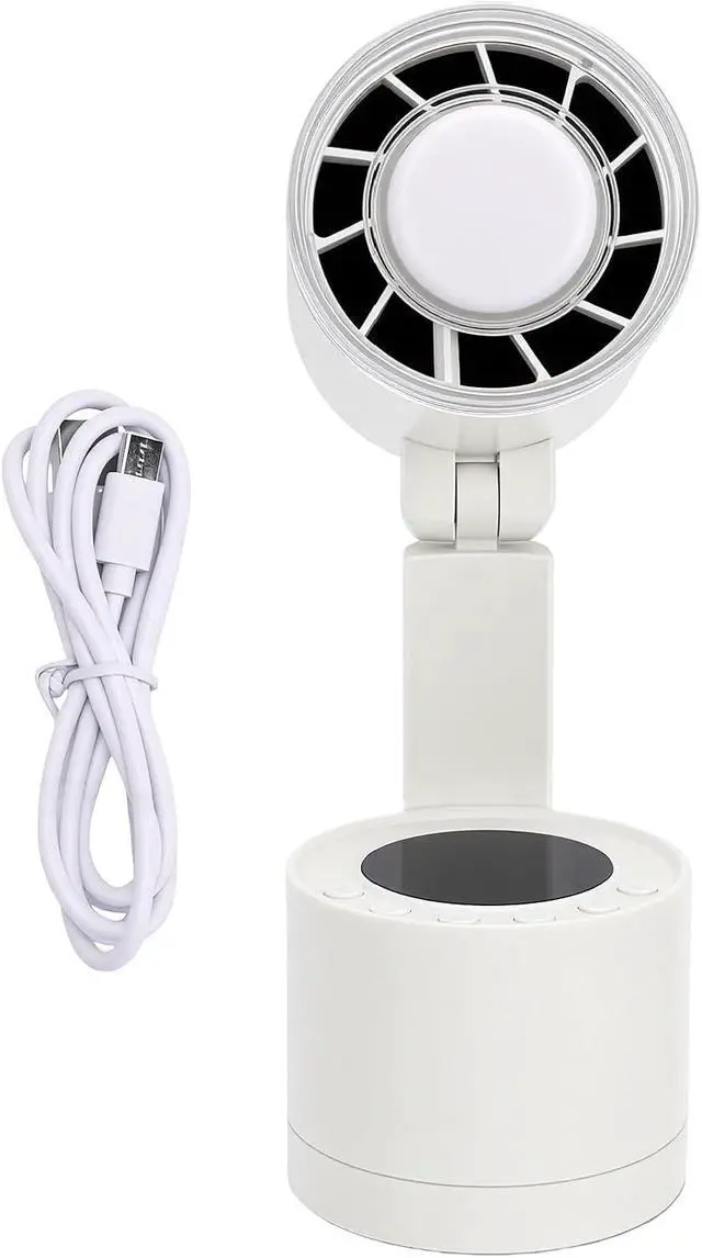 Alt view image 6 of 7 - Luqeeg USB Desk Fan Portable Rechargeable with LED Light Adjustable Wind Speeds for Bedroom Office Gym 7200mAh Battery