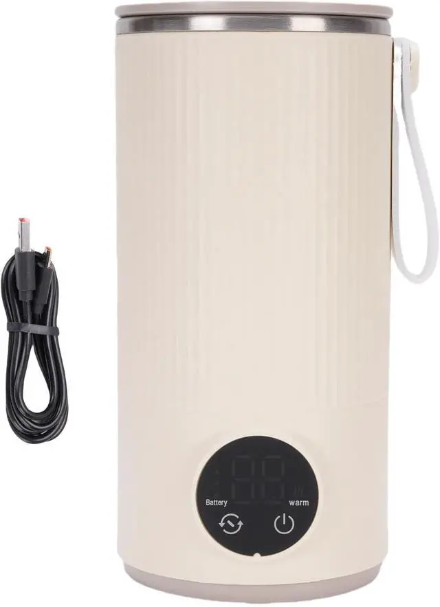 Alt view image 2 of 7 - Portable Electric Bottle Warmer Mixer Accurate Temp Control Even Heating Coffee Frother para Exterior Compact Device for Travel Outdoor Daily Use