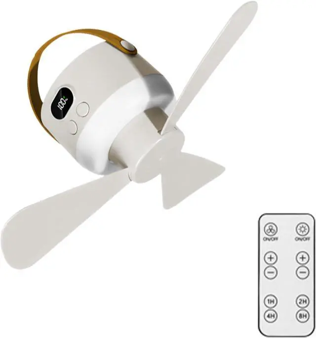 Main image of USB Portable Hanging Fan with Digital Display Quiet 3-Speed Brightness for Bedroom Study USB Hanging Fan