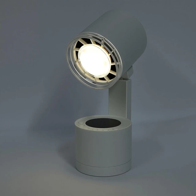 Alt view image 6 of 7 - USB Desk Fan Foldable Rechargeable 7200mAh LED Light, Desktop Fan, 100 Speed, for Bedroom Office Travel Camping