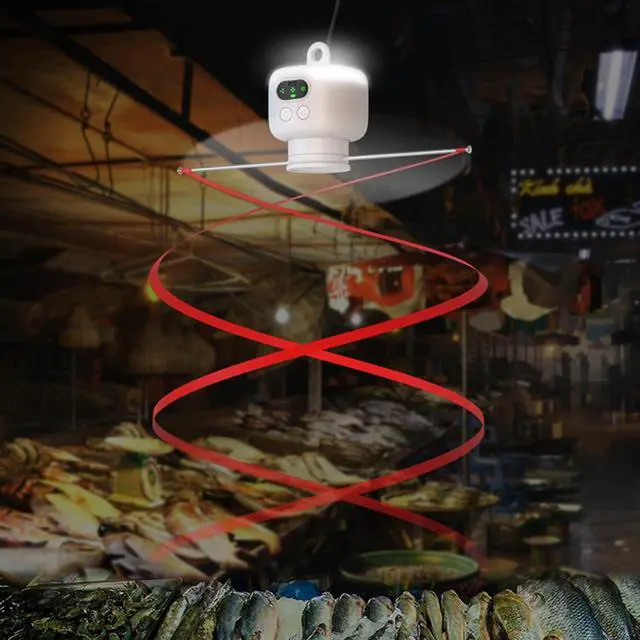 Alt view image 4 of 7 - USB 7W Hanging Fan 3 Speed Protect Your Food Meat with Cable Remote Control Switches Adjustable Fly