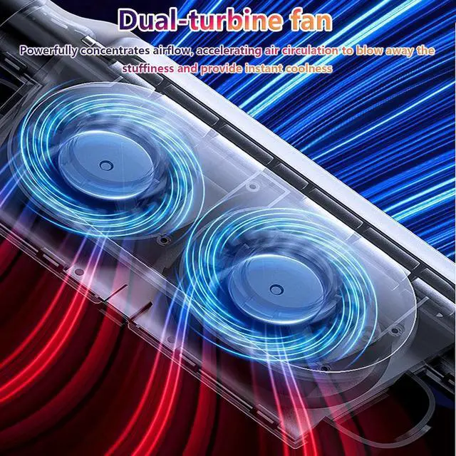 Alt view image 3 of 7 - Car Fan for Front and Back Seat,Ultra-Quiet Portable Car Fan for Backseat | Headrest Mount Cooling Fan with 3 Speeds,Portable Car Ac Fans Fits Headrest Posts Spaced 4.7 in