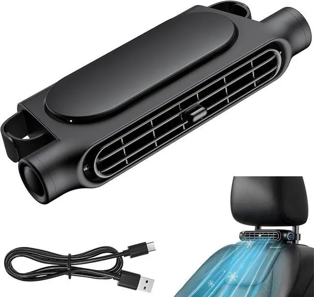 Main image of Car Seat Fan with 3 Adjustable Wind Speeds,Invisible Car Headrest Cooling Fan