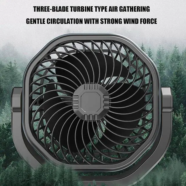 Alt view image 4 of 7 - Twin Head Car Fan 12V/24V Vibrating Vehicle Cooling Fan, Auto Power Plug, USB Output, Brushless Motor, Car Cabin Dashboard Cab Automatic Cooling Car Air Circulator for Truck and Work Car Truck Bed
