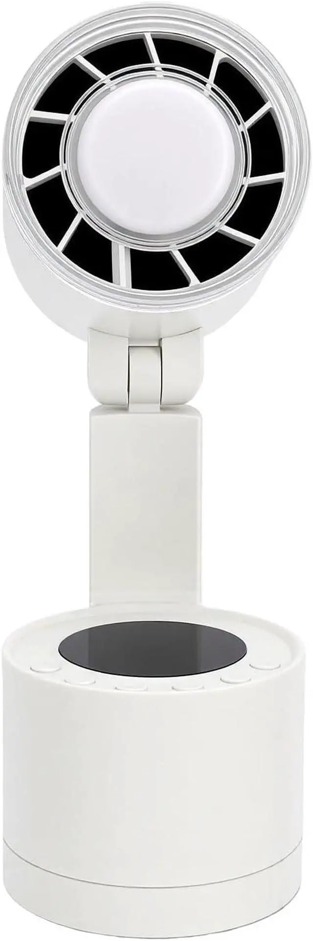 Alt view image 3 of 7 - Luqeeg USB Desk Fan Portable Rechargeable with LED Light Adjustable Wind Speeds for Bedroom Office Gym 7200mAh Battery