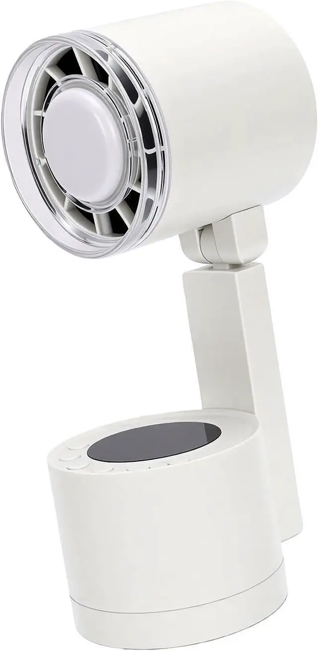 Alt view image 7 of 7 - Luqeeg USB Desk Fan Portable Rechargeable with LED Light Adjustable Wind Speeds for Bedroom Office Gym 7200mAh Battery