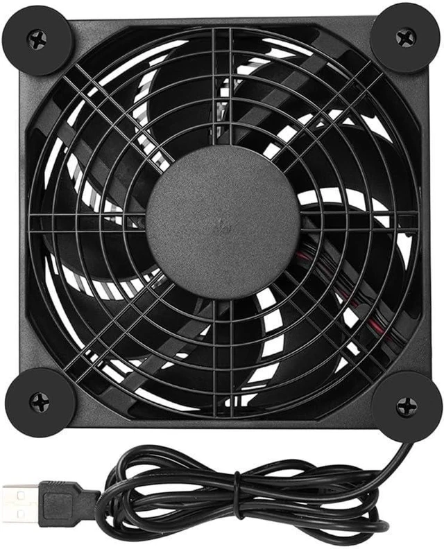 Alt view image 2 of 7 - USB Fan Computer Fan, USB Powered PC Cooling Pad with 120mm Quiet Fan for Laptops, Routers, Gaming Consoles, Home or Office Use(Triple Fans)