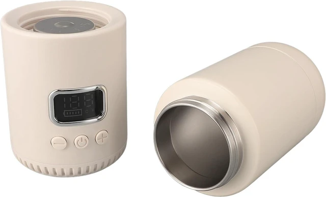 Alt view image 3 of 7 - Portable Milk Warmer, USB Rechargeable 55 Fast Heating 400ML Large Capacity with 10000mAh Battery, for Outdoor Travel