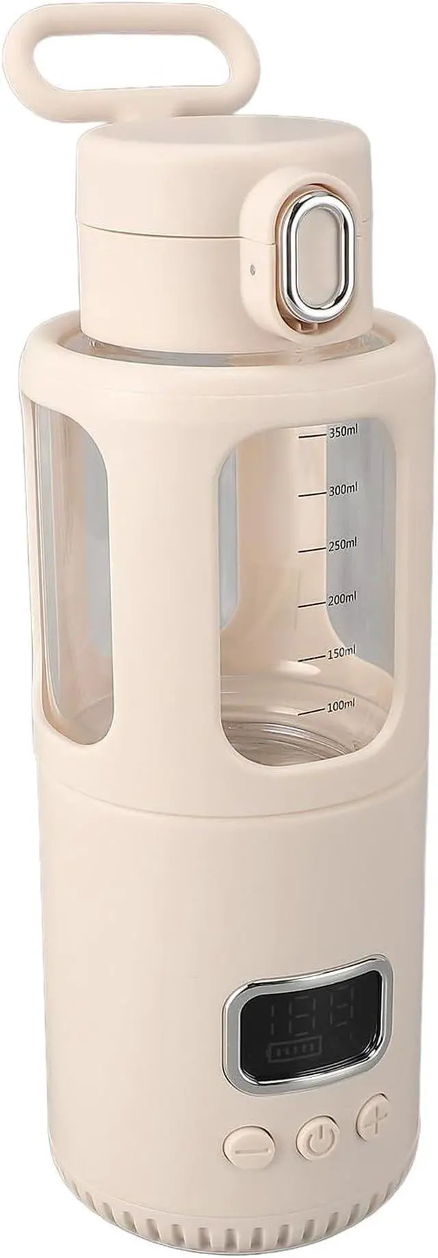 Alt view image 4 of 7 - Portable Milk Heater, Compact Stainless Steel, Fast Heating for Travel Car, 350Ml USB Wireless Heating