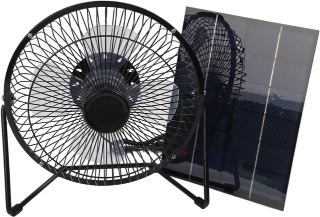 Main image of 5.2w 6v Solar Panel Fan Kit With 8 Inch Usb Fan For Chicken Coops Greenhouses Sheds Pet Houses And Window For Exhaust Systems Black Polycrystalline Silicon Sustainable Cooling Solution