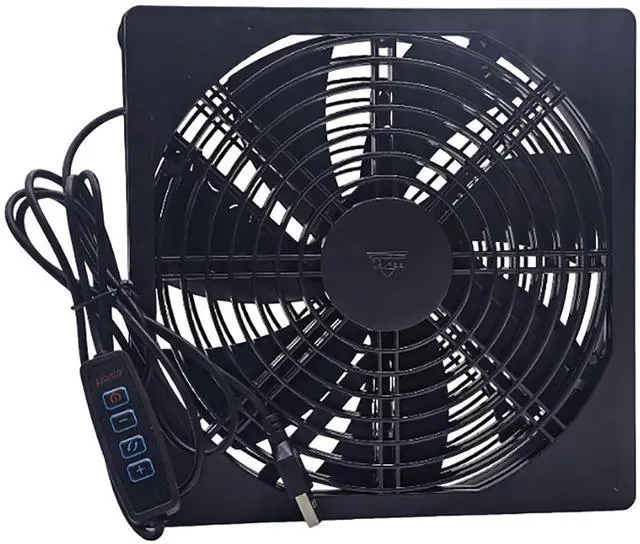 Alt view image 4 of 7 - 180X180X55MM USB 5V Cooling Fan Portable Cooling Fan with Switcher for HDTV Receiver Router DVR Computer Cabinet