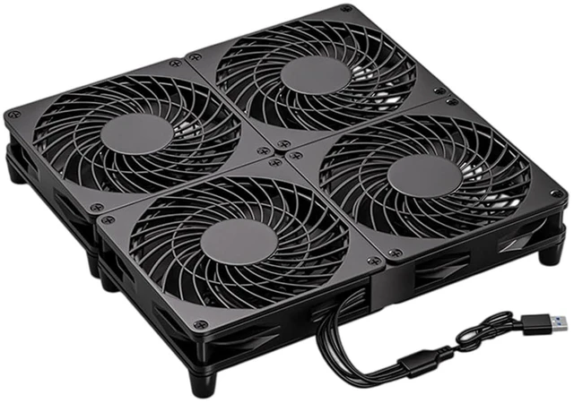 Main image of 5V 120MM USB Cooling Fan for Router Modem Receiver Extractor Fan Pipe Duct Exhuast Welding Equipment Cooling for Desktop
