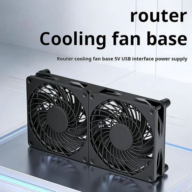 Alt view image 7 of 7 - 1Pc 12Cm Quiet USB Fan with Vibrations Absorbing Pads for Receiver and Router Cooling USB Cooling Fan