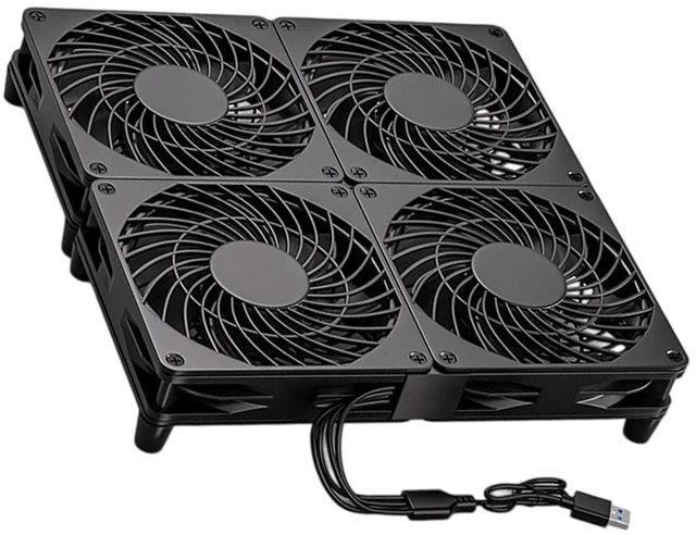 Alt view image 6 of 7 - 5V 120MM USB Cooling Fan for Router Modem Receiver Extractor Fan Pipe Duct Exhuast Welding Equipment Cooling for Desktop
