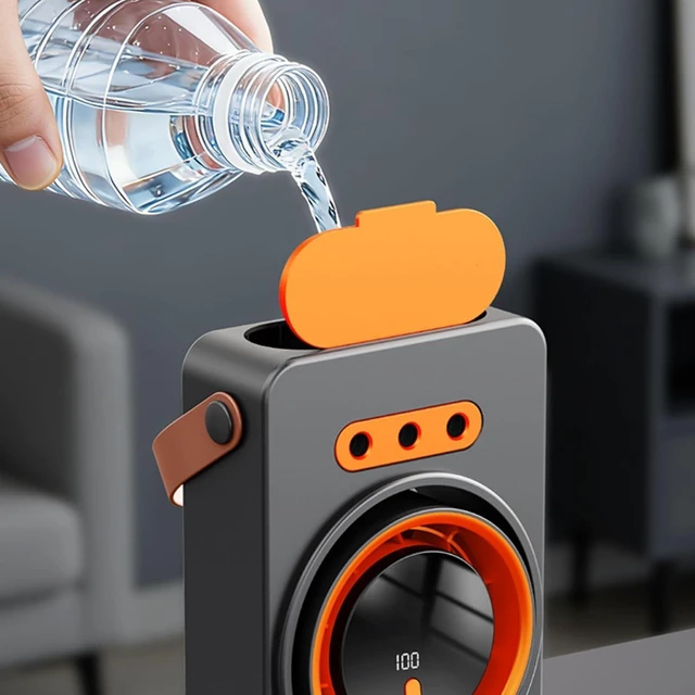 Alt view image 3 of 7 - Humidifying Fan Carrying Strap USB-Powered Desktop Fan Cord Convenience Climate Device, Off-white