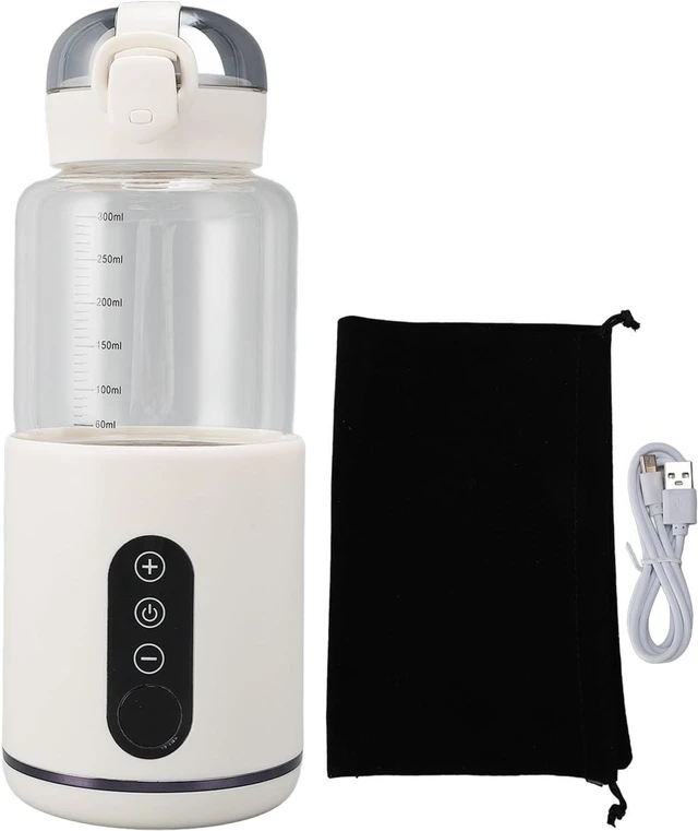 Alt view image 6 of 7 - Portable USB Rechargeable Milk Warmer Fast Heating for Outdoor with Large Capacity 300ML White Cordless for Travel or Camping