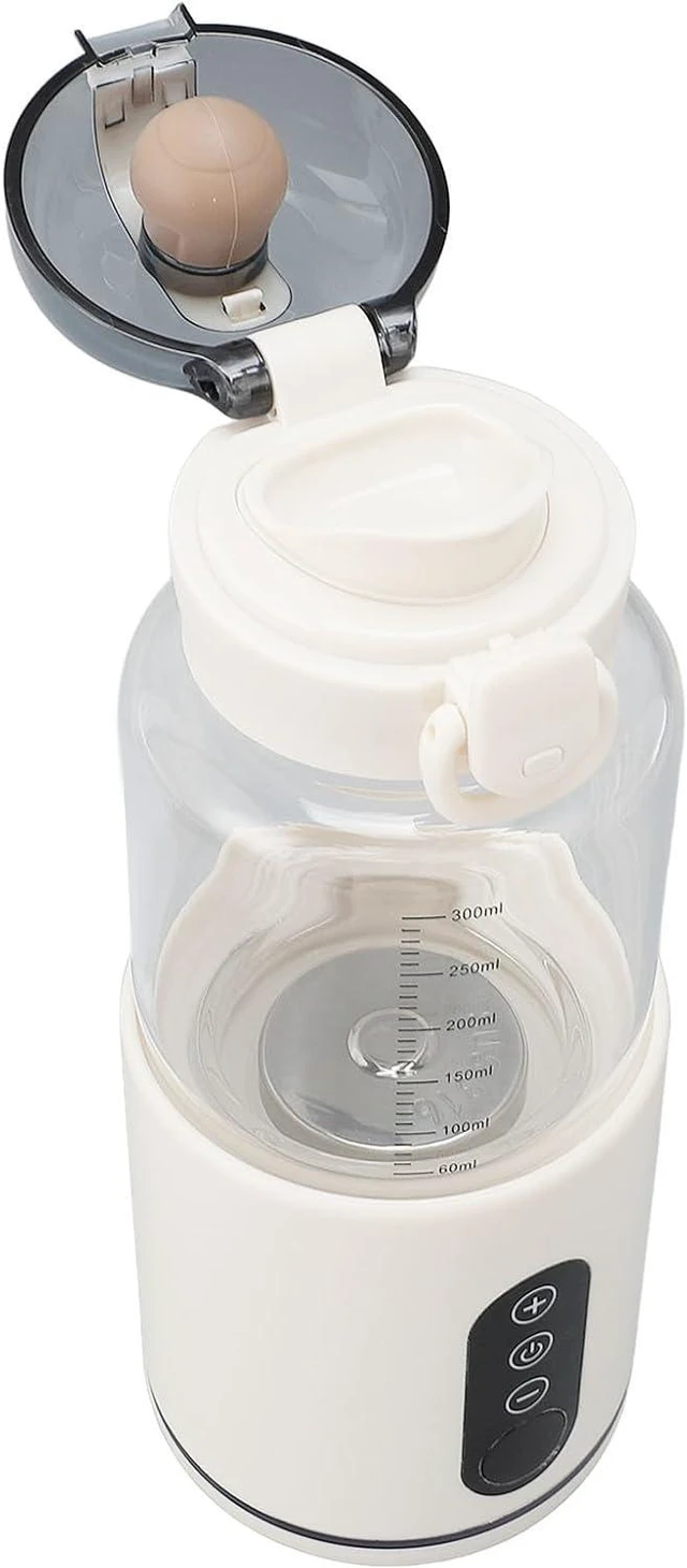 Alt view image 5 of 7 - Portable USB Rechargeable Milk Warmer Fast Heating for Outdoor with Large Capacity 300ML White Cordless for Travel or Camping