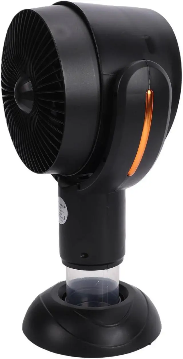 Alt view image 7 of 7 - Smoke Fan USB Rechargeable Quiet Angle Adjustable Detachable Desktop Smoke Purifier for Kitchen Cooking BBQ Black and Gold
