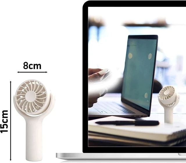 Alt view image 3 of 7 - Cooling Fan For Home Office Travel 3 Speed Settings Small Fan Desk With Stable Base 360° Shaking Head Design Personal(A)