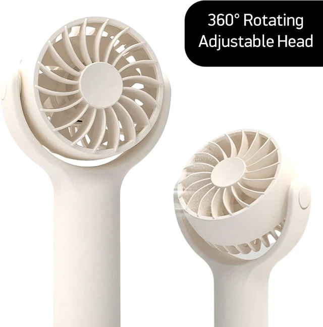 Alt view image 7 of 7 - Cooling Fan For Home Office Travel 3 Speed Settings Small Fan Desk With Stable Base 360° Shaking Head Design Personal(A)