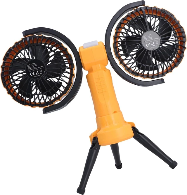 Alt view image 7 of 7 - GOWENIC USB Rechargeable Foldable Desktop Fan with 360° Rotation for Studying Working Reading