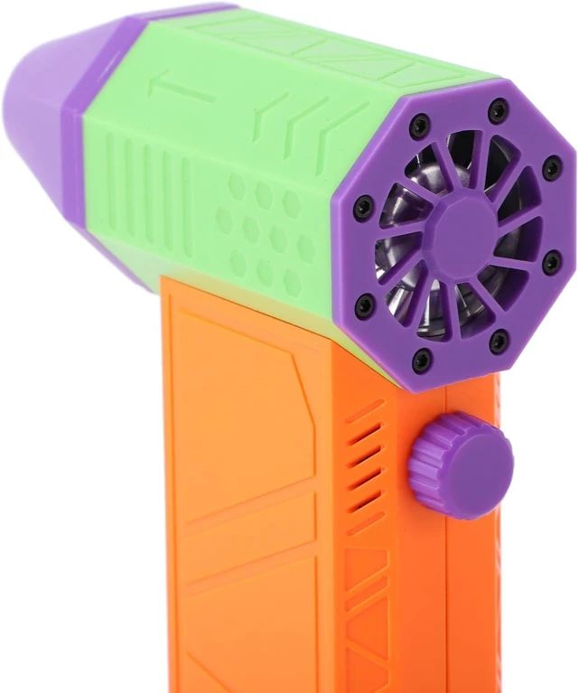 Alt view image 7 of 7 - Srliya 130000RPM Mini Turbo Fan Electric Air Duster Blower with Two Magnetic Nozzles Stepless Speed Adjustment Cordless USB Rechargeable (Orange)