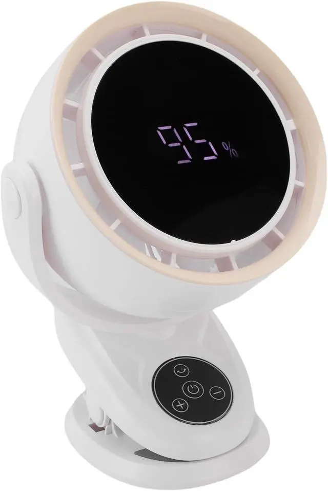 Alt view image 3 of 7 - GOWENIC Desk Fan Portable Low Noise USB Rechargeable Fan with Clamp for Office Bedroom Study ABS Material