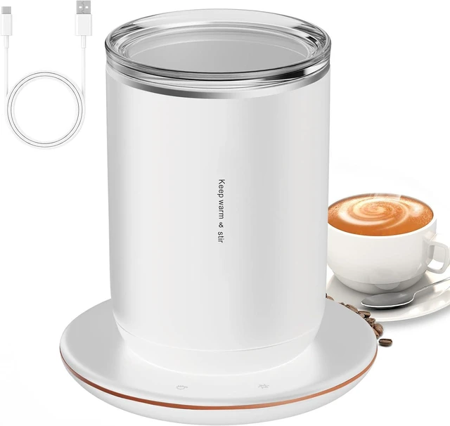 Main image of Self Stirring Coffee Mug, 304 Stainless Steel 300ml (White)