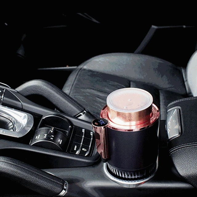 Alt view image 5 of 7 - RiToEasysports 2 in 1 Smart Car Cup Warmer Cooler LCD Display Beverage Heater Cooler for Commuting Parties ABS Aluminum (Purple)