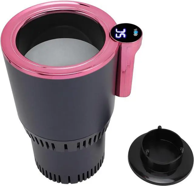 Alt view image 7 of 7 - RiToEasysports 2 in 1 Smart Car Cup Warmer Cooler LCD Display Beverage Heater Cooler for Commuting Parties ABS Aluminum (Purple)