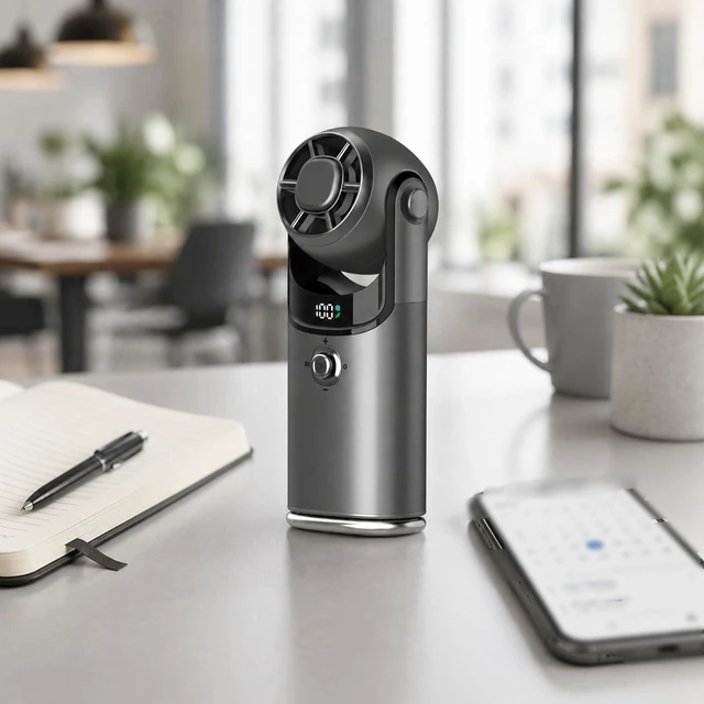 Alt view image 3 of 7 - Bladeless Pocket Fan Portable Mini USB Fan High-Speed Small Appliance for Outdoor, Silver
