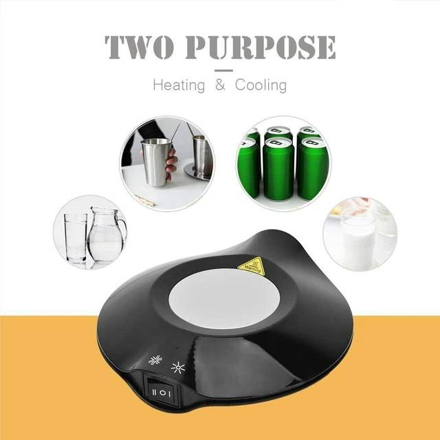 Alt view image 3 of 7 - USB Coaster Insulated Cup Pad Mat, Cold/Hot Dual-Purpose Coaster Portable USB Powered Cup Warmer On Desk Coffee Cup Insulated Pad Mat for Office Home(Black)