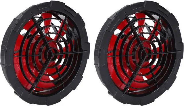 Alt view image 2 of 7 - Cooling Jacket Fan 4 Speeds 80000mAh Battery 12V High Output Fan Power Bank Set for Air Conditioning Clothes with 9cm 130L S Airflow 6H Runtime Cover
