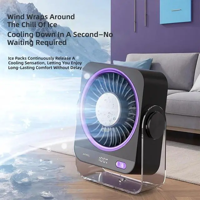 Alt view image 2 of 7 - USB Rechargeable Conditioning Fan Multifunctional Table Fan with Cooling Airflows for Home Offices Use Easy to Use